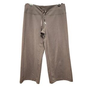 Under Armour Womens‎ Gray Crop Capri Wide Leg Athletic Drawstring Pants Medium